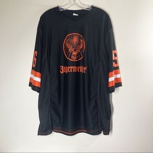 Jagermeister black and orange jersey, size large EUC